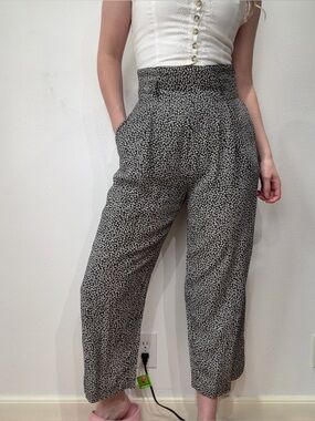 Vintage Floral Boho Wide Leg Pants